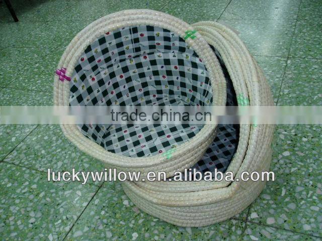 Corn husks basket for pet bed&sofa(factory provide)