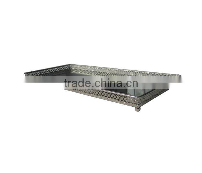 Metal Candle Holder with Mirror