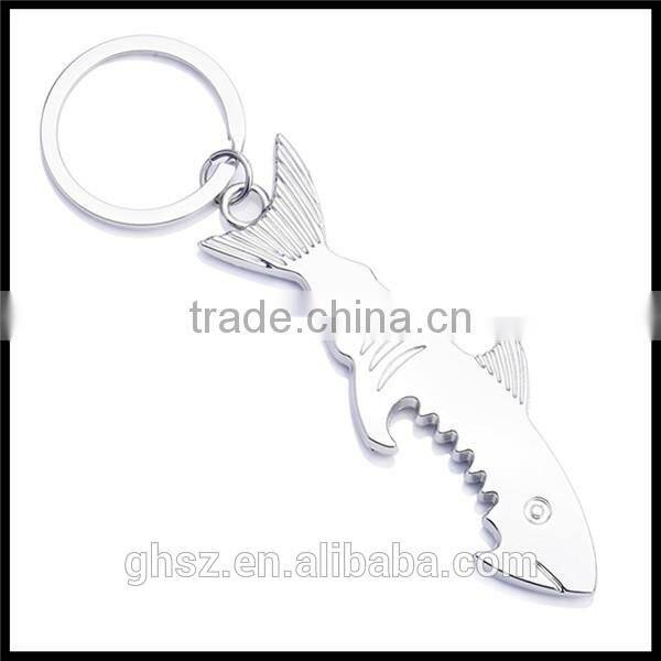 Cheap quality stainless steel animal model shark key chain ring factory