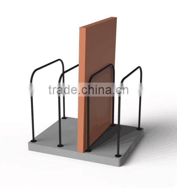 Multi-function metal book holder with concrete tray office desk organizer/ book holder