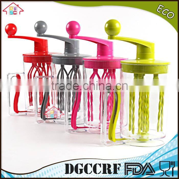 Kitchen Plastic 2-In-1 Cupcake Batter Dispenser Hand Food Cake Dough Mixer Cup