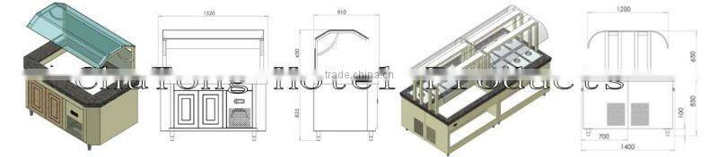 Blast Salad Bench Refrigerator.