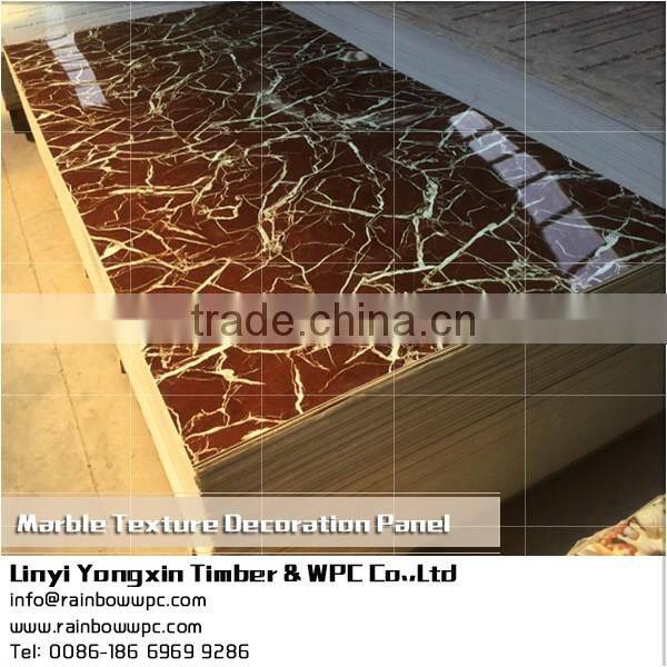 light reflection decorative wall panels for bathroom, marble texture composite facade cladding