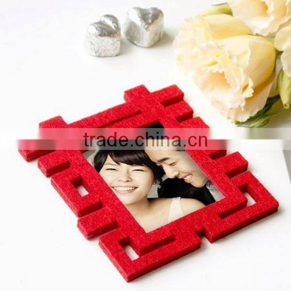New funny fashionable products beautiful love funia felt couples photo frame new models set for arts crafts wedding home decor