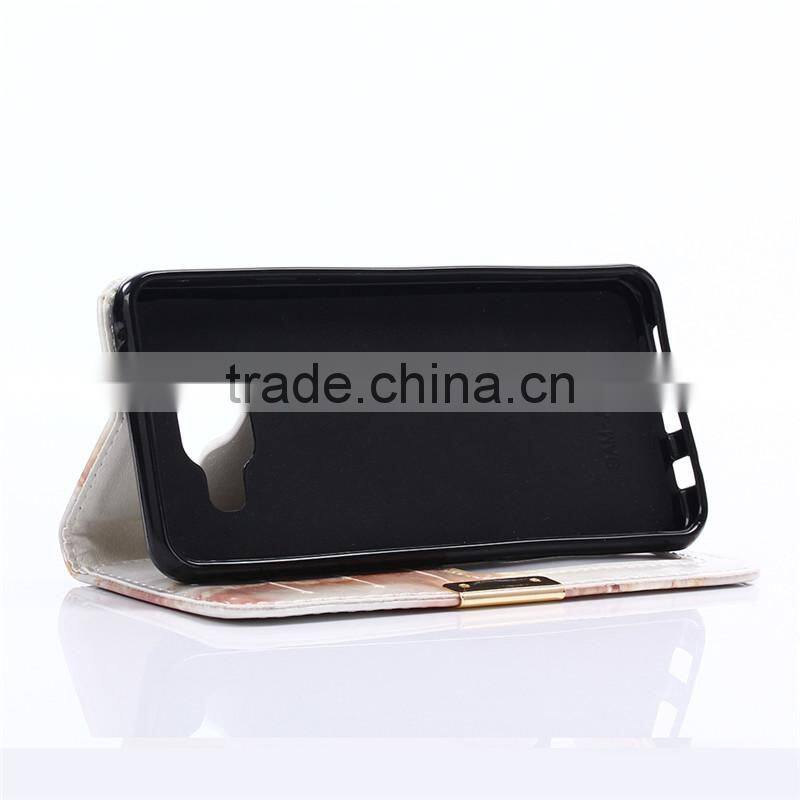 Noble design high quality marble PU card bumper/pocket cell phone case for Samsung