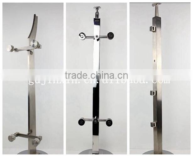 Jinxin hardware- Stainless Steel glass clamp Balcony Handrail(YK-9058)