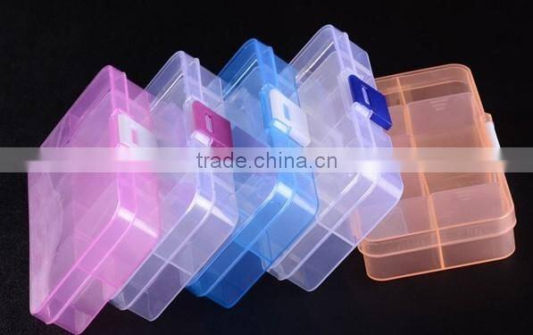 10 Slots Clear Plastic DIY Divider Container box Electronic Components Storage box