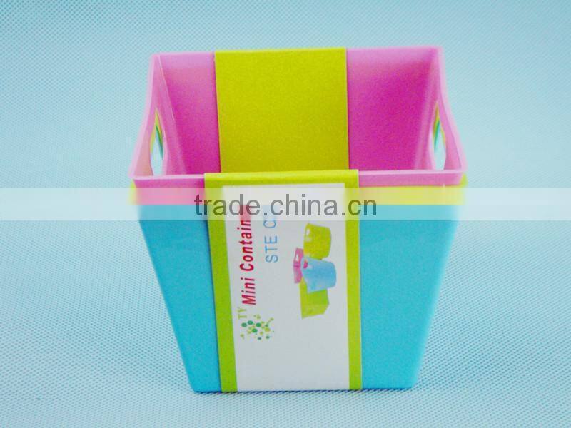 Plastic square beer ice bucket with handle