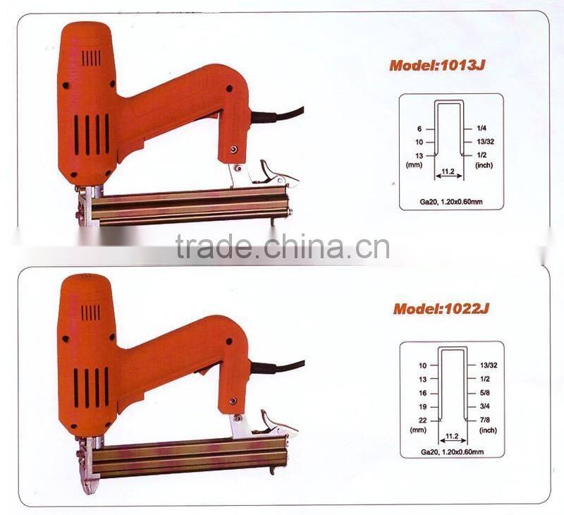 1500w 1013J Lower Noise Handheld Electric Floor Brad Nailer Crown Stapler Portable Electric Nail Gun