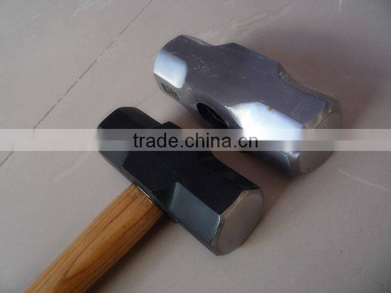 British type sledge hammer with wooden handle