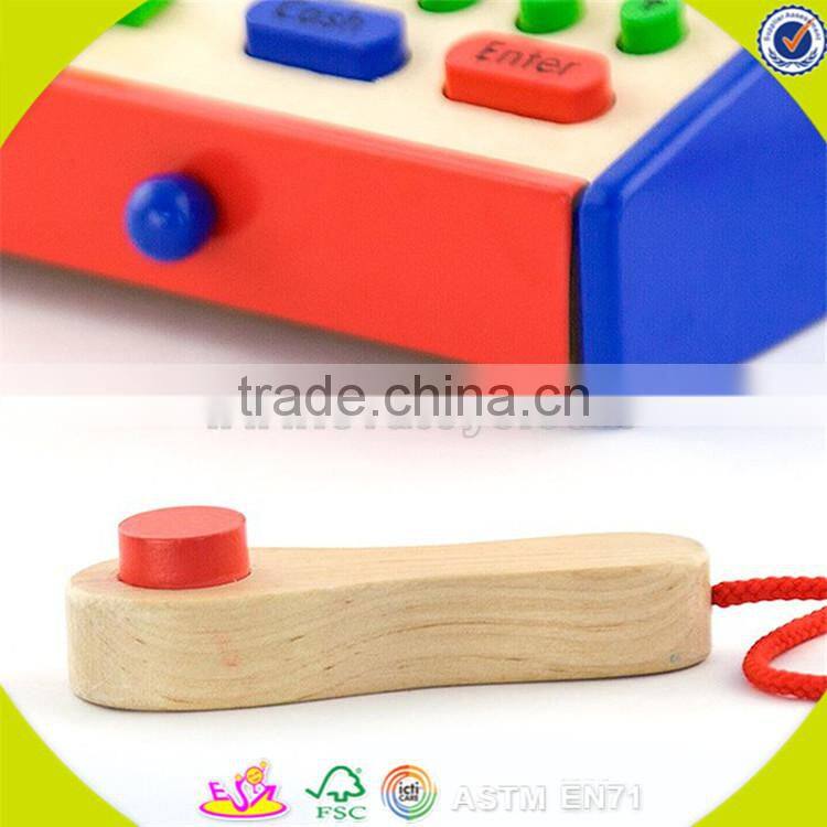 wholesale role play wooden cash register toy funny kids wooden cash register popular children wooden cash register W10A007