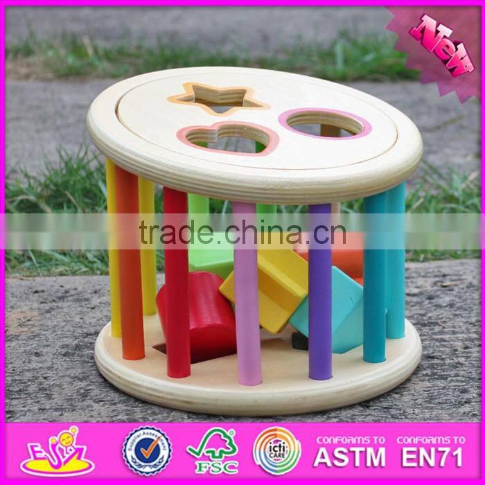 2016 new design multi-function wooden shape sorter toy for toddlers W12D064