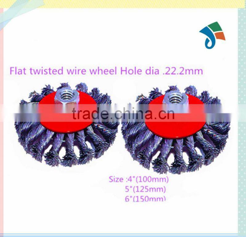 4 inch Diameter twist knot circular brush round wire brush