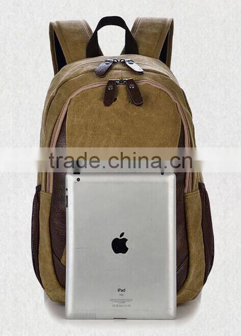 High quality canvas cheap cool backpack for students