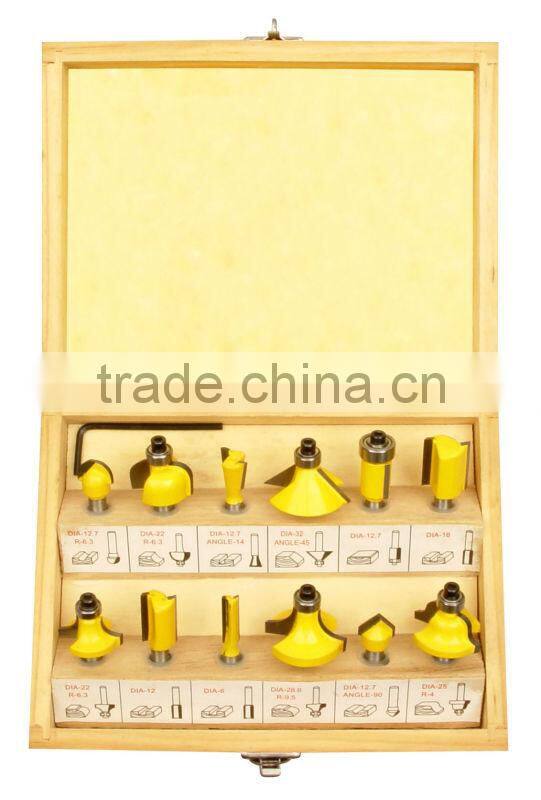 12pc Router Bit Set