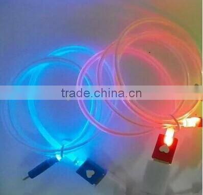 micro USB cable charge & synchro full LED light cable