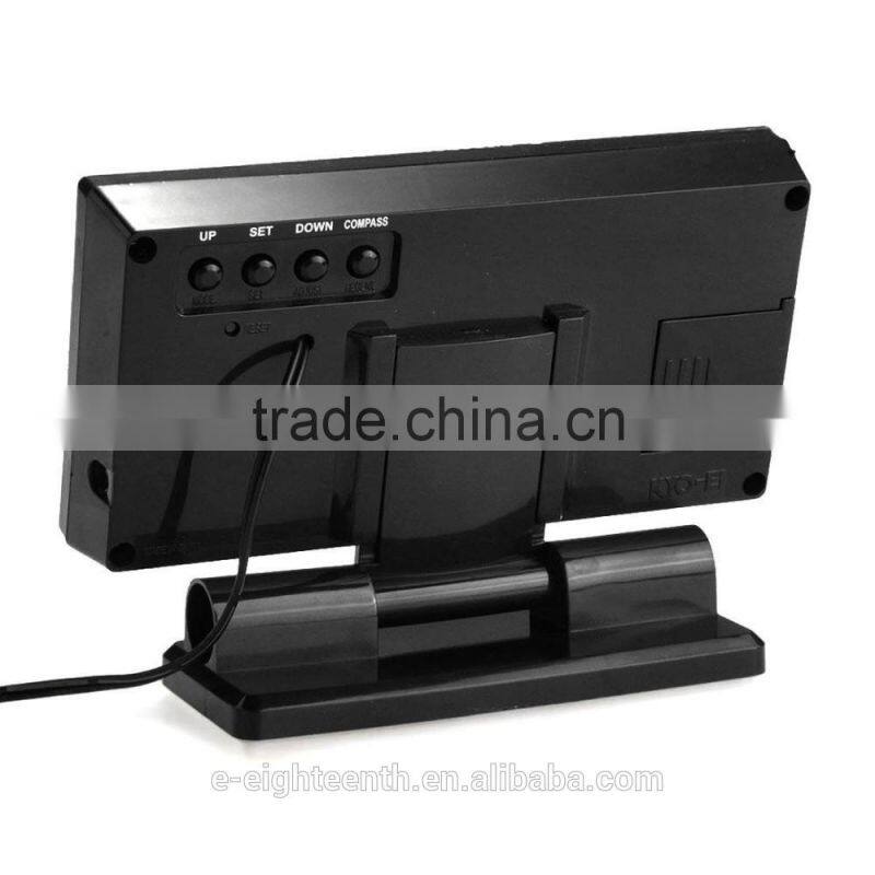 2016 in-Car Digital Compass 4.6" LCD Display Blue LED with Clock Thermometer Calendar