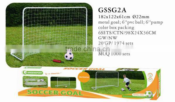 Soccer Goal with Net &ball&pump/Metal/Competitive price