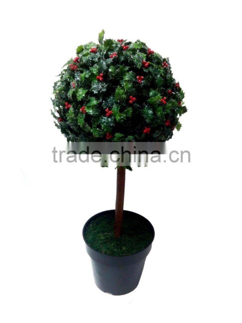 60CM Christmas Holly Ball Tree