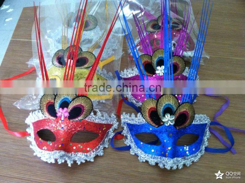 party mask with lace rhinestone decoration accessory