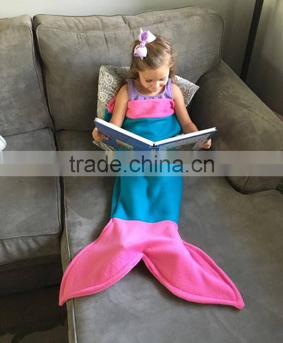 New Design Children's Super Soft Fleece Little Mermaid Tail Blanke Sleeping Bag HSD5765