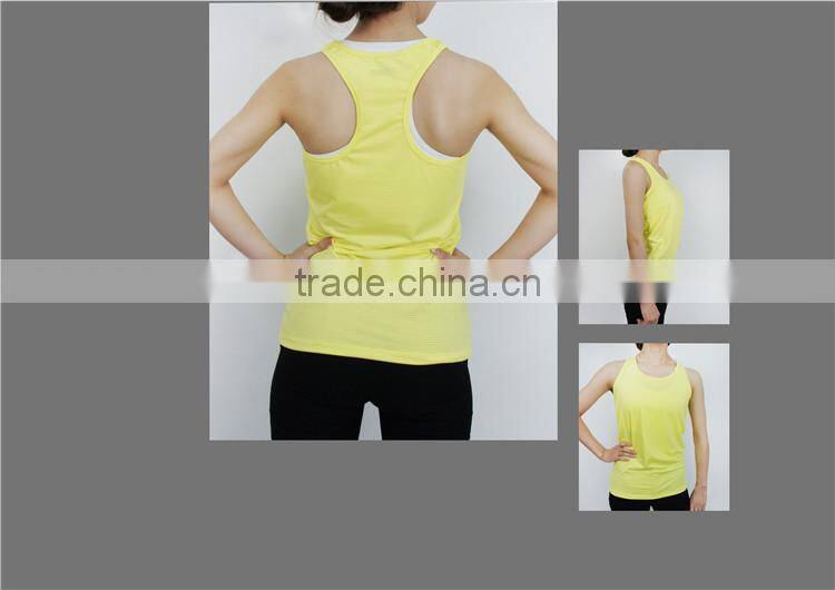 Athletic high quality quick dry fitness undershirt womens vest tank top