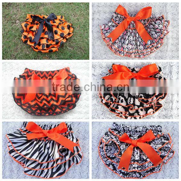 2016 chinese wholesale High quality cottom halloween/christmas clothes pants/bloomwer with pattern for baby