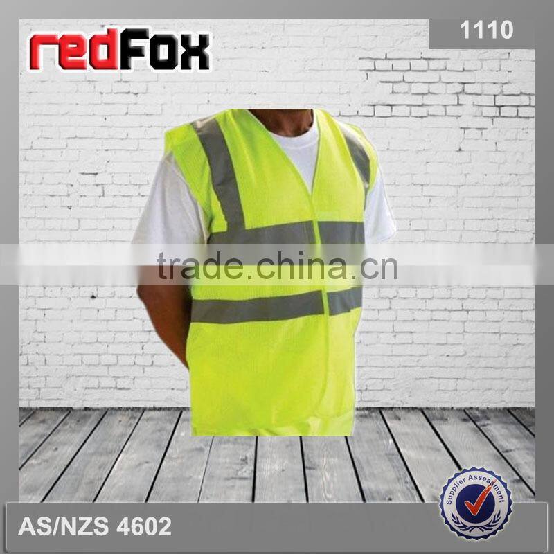 high visibility 3M reflective waistcoat custom logo printed
