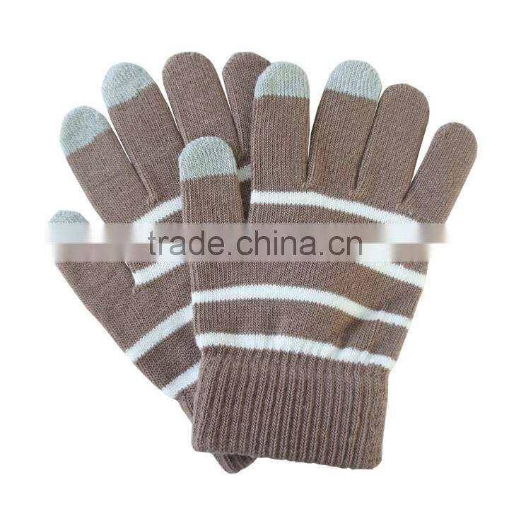 fashion striped touch screen gloves phone gloves smart phone gloves