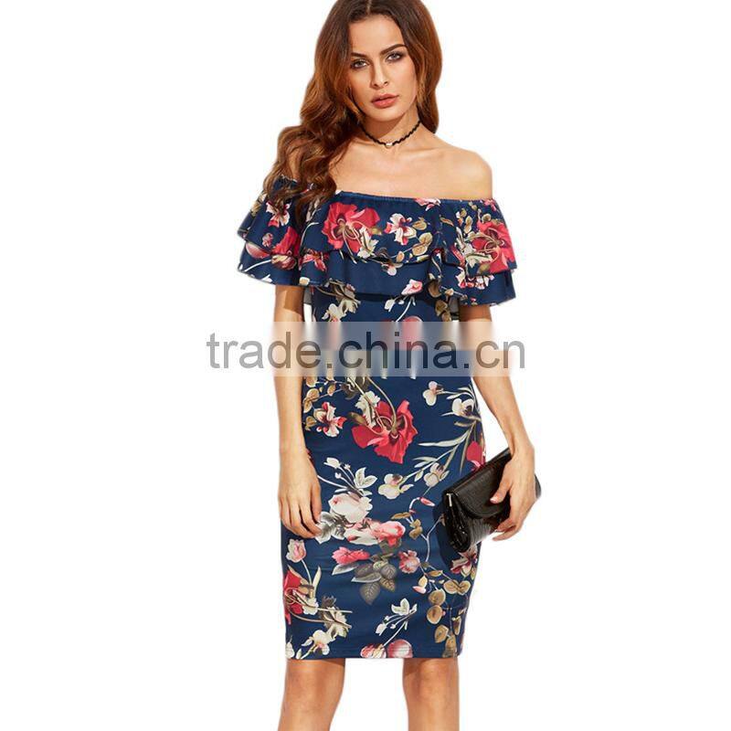 Maxnegio sexy fashion best price off shoulder wholeasale bohemian dress