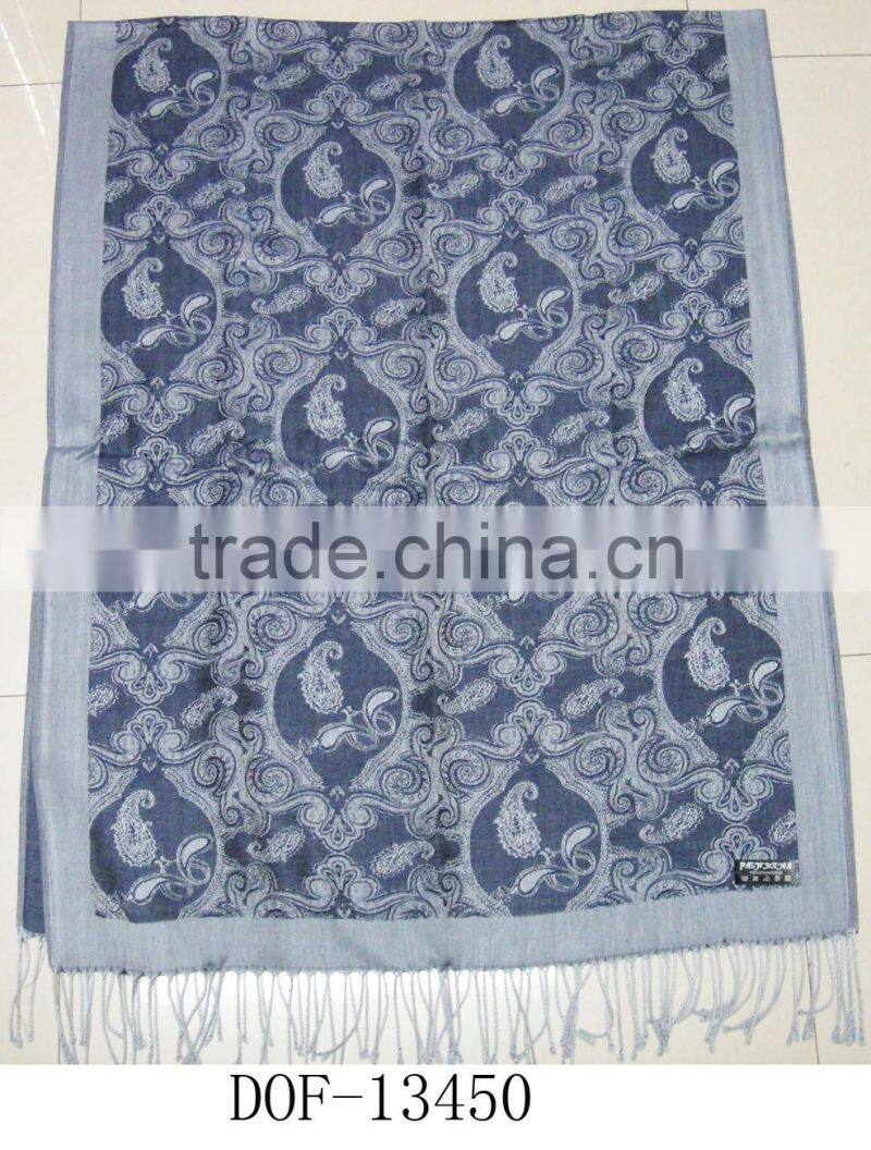 New hot popular ladies jacquard paisley floral viscose scarf for dubai