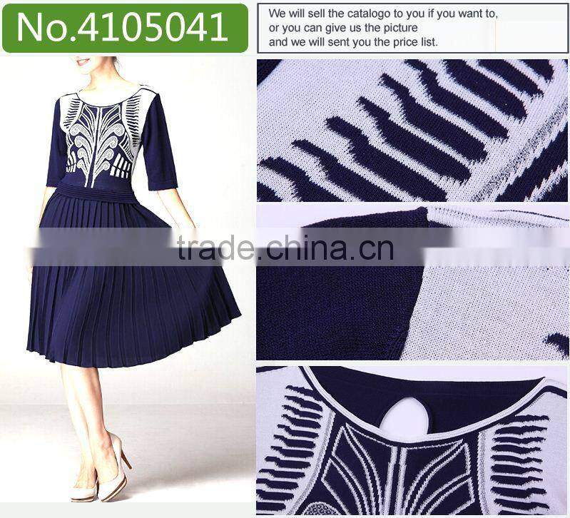 best double cross stitch fancy women cardigan sweater dress