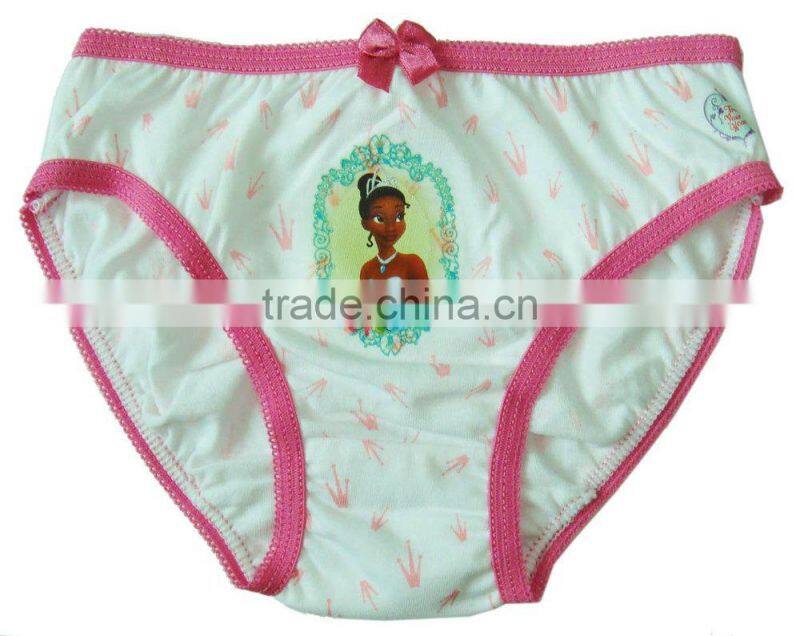 kids lovely cotton printing underwear girls briefs panties oem