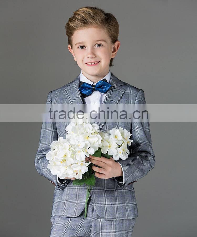 ELPA 2016 boys suit clothing baby Blue plaid boy casual suits for wedding/Show