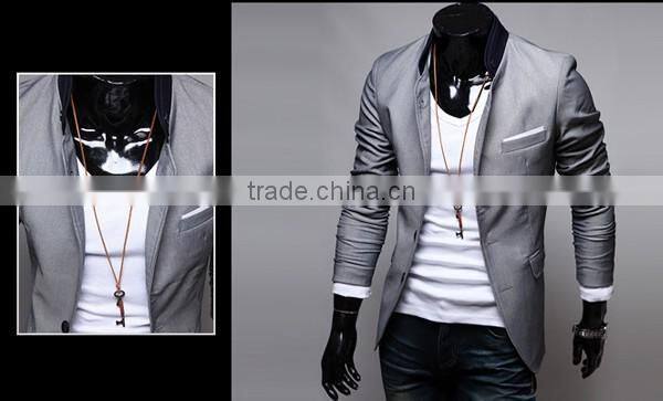 Mens Korean slim fit fashion blazer Suit Jacket black gray red size M to 2XL Male blazers Mens coat Wedding dress