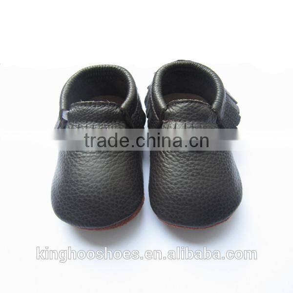 black hard sole baby first steps baby moccasins baby shoes