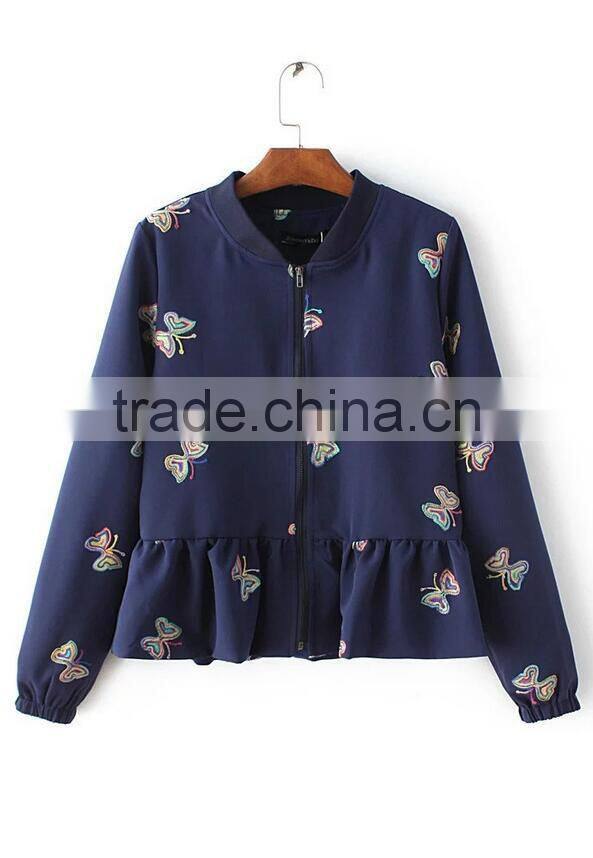 Runwaylover EY1041C Fashion girls wholesale embroidery women Jackets