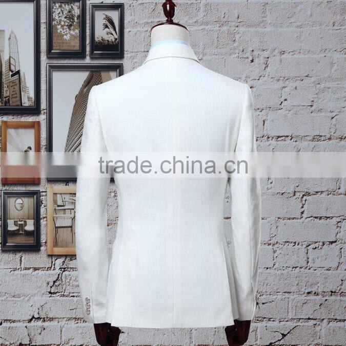 custom high quality white colour double breast man coat plus size feature man blazer
