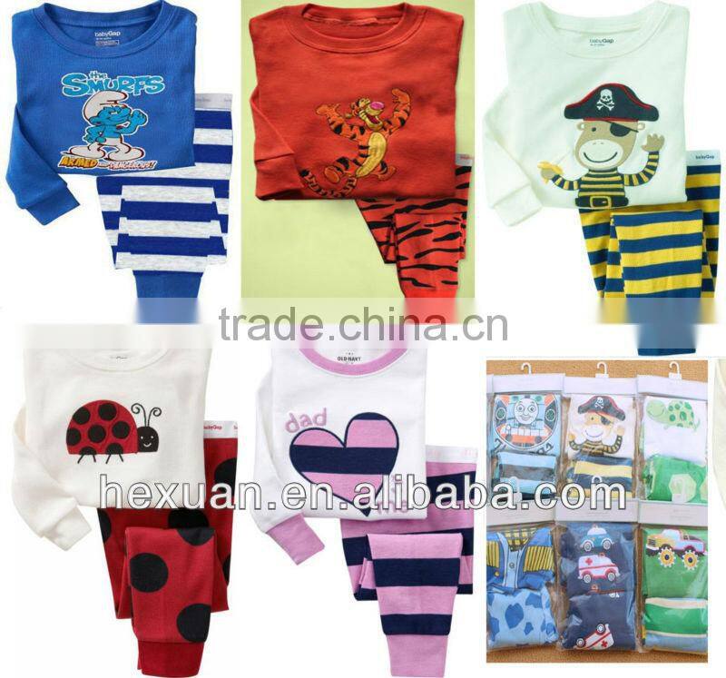 2015 new designs cotton baby Pajamas suits set underwear