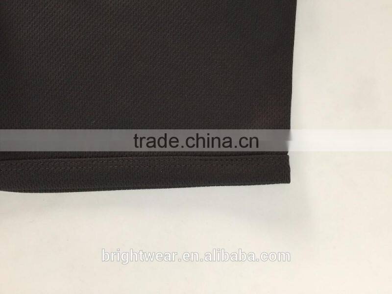 Hot sale plain black polyester short sleeve safety custom triangle hem polo shirt