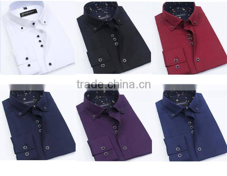 2015 alibaba top sale classic 100% cotton korean style slim fit mans long sleeve shirt for oem