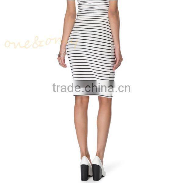 Pencil stripe maxi skirt