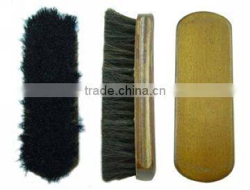 wooden handle 100% bristle shoe brush