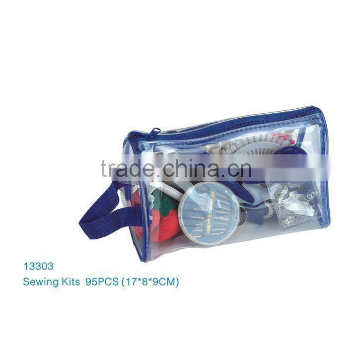 D&D sewing kit set inside PVC Zipper Pouch with accessories household & traveling accessory (No13303)