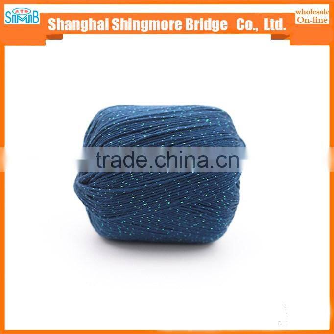 china knitting yarn supplier hot sales high standard yarn cotton polyester lurex with 50gram balls