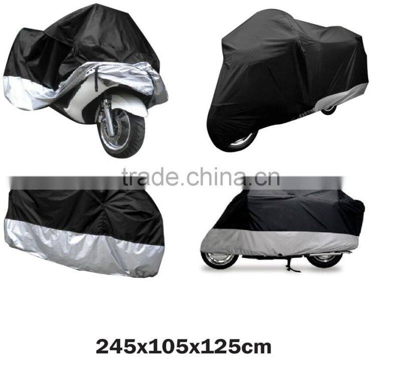 Black and white large UV resistant waterproof breathable low-price motorcycle cover