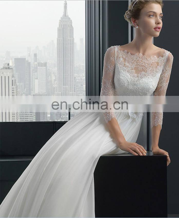 Custom Cheap Luxury Plus Size White Long Trail Weding Bride Evening Dress