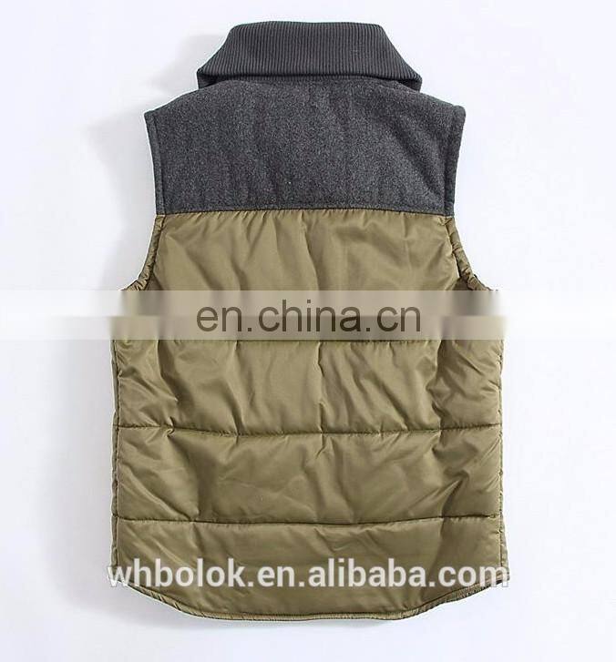OEM Service Casual Style Winter Sportswear polyester padded Vest for Men