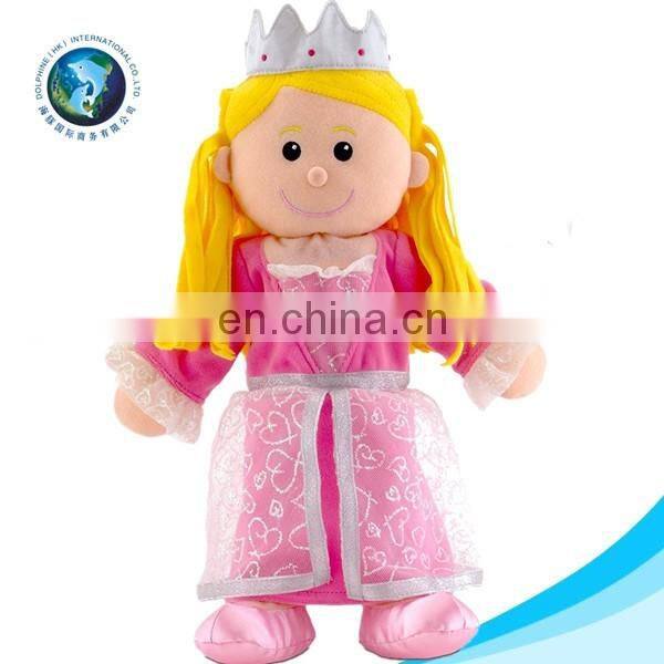 Cartoon cute custom plush worker human boy doll hand puppet wholesale kids toy stuffed soft plush cloth rag doll