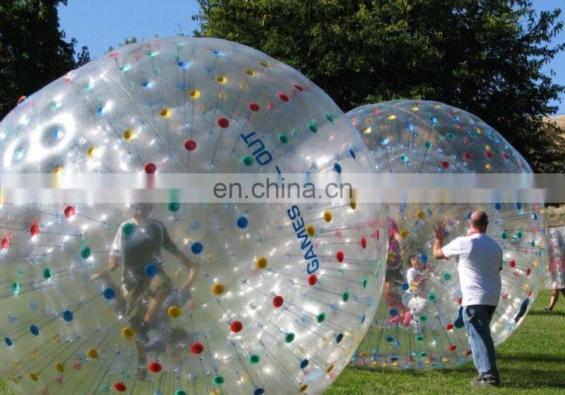 2016 Top selling 0.8mm/1.0mm PVC/TPU inflatable zorb ball for sale